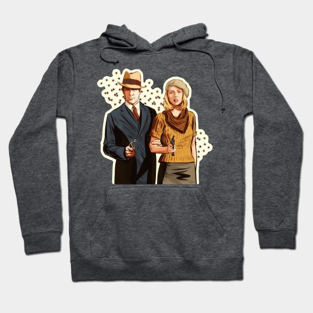 Bonnie and Clyde - An illustration by Paul Cemmick Hoodie by PLAYDIGITAL2020